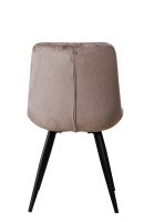 Vorschau: Polsterstuhl Rombo Light Brown – Schalenstuhl mit Rautensteppung und schwarzem Metallgestell für Gastronomie Rückansicht Vorschau: Polsterstuhl Rombo Light Brown – Schalenstuhl mit Rautensteppung und schwarzem Metallgestell für Gastronomie Rückansicht