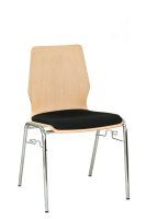 Konferenzstuhl Eruno-320 mit Sitzpolster, verchromtem Metallgestell, stapelbar Konferenzstuhl Eruno-320 mit Sitzpolster, verchromtem Metallgestell, stapelbar