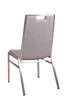 Vorschau: Bankettstuhl Arano mit Metallgestell und grauer Polsterung, stapelbar Vorschau: Bankettstuhl Arano mit Metallgestell und grauer Polsterung, stapelbar
