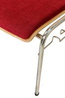 Vorschau: Konferenzstuhl Eruno-510 mit rotem Sitzpolster, verchromtem Metallgestell, stapelbar Beizton: Buche natur | Bezug: Princess 140 Vorschau: Konferenzstuhl Eruno-510 mit rotem Sitzpolster, verchromtem Metallgestell, stapelbar Beizton: Buche natur | Bezug: Princess 140