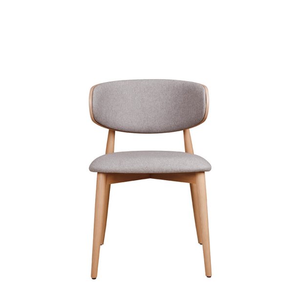 Gepolsterter Holzstuhl Makaro aus Buchenholz für Gastronomie