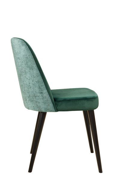 Polsterstuhl Gastronomie Sona, Beizton: PS01 | Bezug Sitz und Rücken innen: Riviera-38 | Rücken außen Pittura-505_Seitenansicht