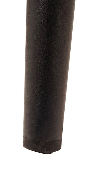 Polsterstuhl Derri Yuma-47 – brauner Stuhl mit Kassettensteppung und schwarzem Metallgestell für Gastronomie Detailsansicht Stuhlbein