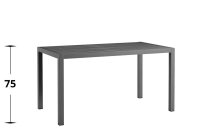 Outdoortisch Cordone-Alu Anthrazit 140 Outdoortisch Cordone-Alu Anthrazit 140