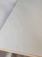 Melaminharz-Tischplatte 65 mm Weiß/Buche 120x80 - Sonderposten Melaminharz-Tischplatte 65 mm Weiß/Buche 120x80 - Sonderposten