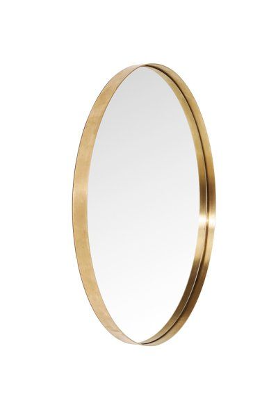 Wandspiegel Curve Round Brass Ø100cm