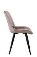 Polsterstuhl Rombo Light Brown – Schalenstuhl mit Rautensteppung und schwarzem Metallgestell für Gastronomie Polsterstuhl Rombo Light Brown – Schalenstuhl mit Rautensteppung und schwarzem Metallgestell für Gastronomie