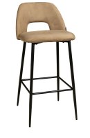 Barhocker Gastronomie Uson-Bar-Hogan mit Polsterung, offenem Rücken und Metall-Fußstütze Barhocker Gastronomie Uson-Bar-Hogan mit Polsterung, offenem Rücken und Metall-Fußstütze