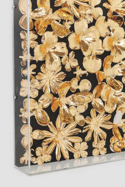 Deko Rahmen Gold Flower