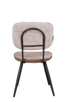 Vorschau: Polsterstuhl Bisano Beige mit Karo-Steppung und schwarzem Metallgestell für Gastronomie Vorschau: Polsterstuhl Bisano Beige mit Karo-Steppung und schwarzem Metallgestell für Gastronomie