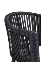 Vorschau: Outdoor-Barhocker Ramila-Bar Dark Grey mit Aluminiumgestell und grauem Sitzkissen Detailansicht Rücken Vorschau: Outdoor-Barhocker Ramila-Bar Dark Grey mit Aluminiumgestell und grauem Sitzkissen Detailansicht Rücken