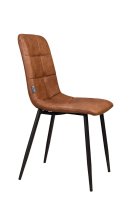 Vorschau: Polsterstuhl Derri Toreador-105 – brauner Stuhl mit Kassettensteppung und schwarzem Metallgestell Vorschau: Polsterstuhl Derri Toreador-105 – brauner Stuhl mit Kassettensteppung und schwarzem Metallgestell