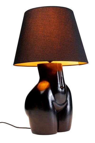 Tischleuchte Donna Schwarz 48cm