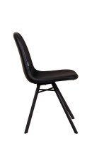 Polsterstuhl Jones Antique Black mit Kunstlederbezug in Schwarz und pulverbeschichtetem Metallgestell Polsterstuhl Jones Antique Black mit Kunstlederbezug in Schwarz und pulverbeschichtetem Metallgestell