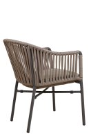 Vorschau: Gastronomie Terrassenstuhl Ramila-48 Taupe als moderner, wetterfester Outdoorstuhl mit Geflecht und Kissen auf Metallgestell Rückenansicht Vorschau: Gastronomie Terrassenstuhl Ramila-48 Taupe als moderner, wetterfester Outdoorstuhl mit Geflecht und Kissen auf Metallgestell Rückenansicht