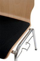 Vorschau: Konferenzstuhl Eruno-320 mit Sitzpolster, verchromtem Metallgestell, stapelbar Detailasnicht Sitzfläche Vorschau: Konferenzstuhl Eruno-320 mit Sitzpolster, verchromtem Metallgestell, stapelbar Detailasnicht Sitzfläche