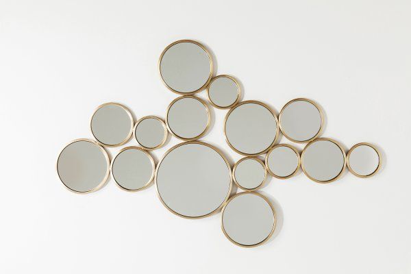 Spiegel Bubbles Messing 138x93cm