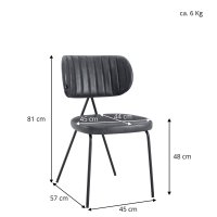 Gastronomie Polsterstuhl Cuba-Nappa Mouse schräg von vorne mit gepolstertem Sitz und Metallgestell Gastronomie Polsterstuhl Cuba-Nappa Mouse schräg von vorne mit gepolstertem Sitz und Metallgestell