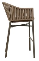 Outdoor-Barhocker Ramila-Bar Taupe mit Aluminiumgestell und grauem Sitzkissen Outdoor-Barhocker Ramila-Bar Taupe mit Aluminiumgestell und grauem Sitzkissen
