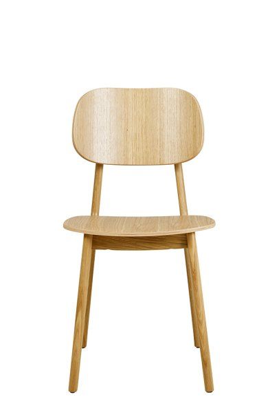 Gastronomiestuhl Cumpo-H mit ergonomischer Sitzfläche aus Eiche für Restaurants und öffentliche Einrichtungen