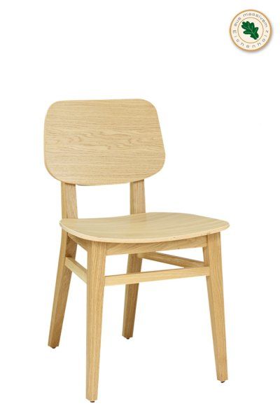 Holzstuhl Metallbeine - minimalistisches Interieur