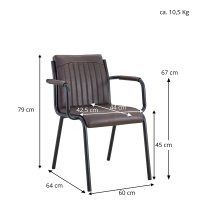 Armlehnenstuhl für Gastronomie Montacarlo-brown mit gepolstertem Sitz, Rückenlehne und Armlehnen in Braun Armlehnenstuhl für Gastronomie Montacarlo-brown mit gepolstertem Sitz, Rückenlehne und Armlehnen in Braun