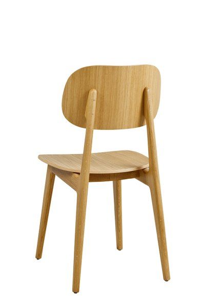 Gastronomiestuhl Cumpo-H mit ergonomischer Sitzfläche aus Eiche für Restaurants und öffentliche Einrichtungen