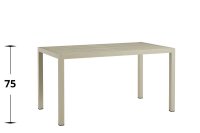 Metalltisch Cordone Greige 140 Metalltisch Cordone Greige 140