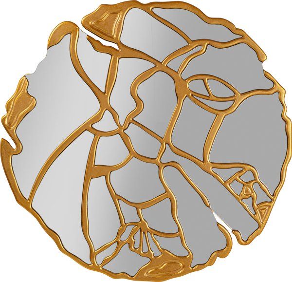 Wandspiegel Pieces Gold Ø100cm