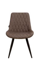 Vorschau: Polsterstuhl Rombo Elephant – Schalenstuhl mit Rautensteppung und schwarzem Metallgestell für Gastronomie Frontansicht Vorschau: Polsterstuhl Rombo Elephant – Schalenstuhl mit Rautensteppung und schwarzem Metallgestell für Gastronomie Frontansicht