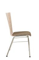 Vorschau: Konferenzstuhl Eruno-510 mit rotem Sitzpolster, verchromtem Metallgestell, stapelbar Beizton: Kastelleiche | Bezug: Bulus 14 Seitenansicht Vorschau: Konferenzstuhl Eruno-510 mit rotem Sitzpolster, verchromtem Metallgestell, stapelbar Beizton: Kastelleiche | Bezug: Bulus 14 Seitenansicht