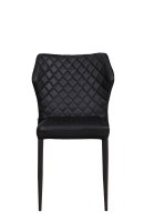 Vorschau: Gepolsterter Gastronomiestuhl Loras-ST Black mit Rautensteppung und schwarzem Aluminiumgestell Vorschau: Gepolsterter Gastronomiestuhl Loras-ST Black mit Rautensteppung und schwarzem Aluminiumgestell