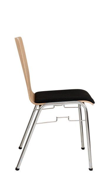 Konferenzstuhl Eruno-320 mit Sitzpolster, verchromtem Metallgestell, stapelbar Seitenansicht