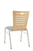 Vorschau: Konferenzstuhl Eruno-612 mit Sitzpolster, verchromtem Metallgestell, stapelbar Rückansicht Vorschau: Konferenzstuhl Eruno-612 mit Sitzpolster, verchromtem Metallgestell, stapelbar Rückansicht