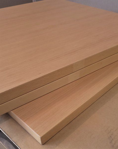 Massivholz-Tischplatte 30mm 70x70cm Buche natur - Sonderposten