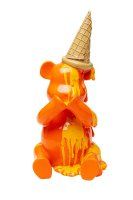 Deko Figur Sitting Gelato Bear Orange 37cm Deko Figur Sitting Gelato Bear Orange 37cm