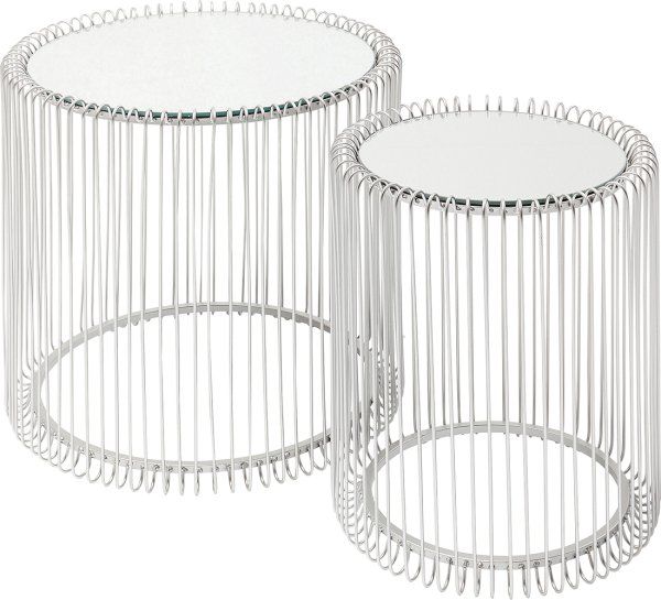 Beistelltisch Wire Silber (2/Set)