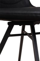 Vorschau: Polsterstuhl Jones Antique Black mit Kunstlederbezug in Schwarz und pulverbeschichtetem Metallgestell Vorschau: Polsterstuhl Jones Antique Black mit Kunstlederbezug in Schwarz und pulverbeschichtetem Metallgestell