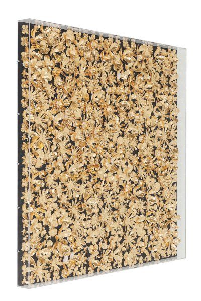 Deko Rahmen Gold Flower