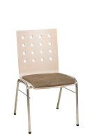 Vorschau: Konferenzstuhl Eruno-510 mit rotem Sitzpolster, verchromtem Metallgestell, stapelbar Vorschau: Konferenzstuhl Eruno-510 mit rotem Sitzpolster, verchromtem Metallgestell, stapelbar