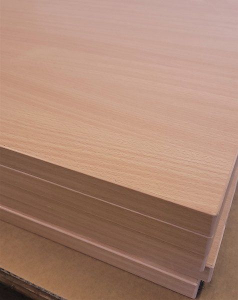 Melaminharz-Tischplatte 25mm 80x70cm Buche natur - Sonderposten