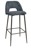 Barhocker Gastronomie Uson-Bar-Havanna mit Polsterung, offenem Rücken und Metall-Fußstütze Barhocker Gastronomie Uson-Bar-Havanna mit Polsterung, offenem Rücken und Metall-Fußstütze