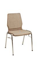 Konferenzstuhl Eruno-220 mit Sitz und Rückenpolster, verchromtem Metallgestell, stapelbar Konferenzstuhl Eruno-220 mit Sitz und Rückenpolster, verchromtem Metallgestell, stapelbar