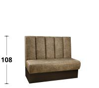 Gastrositzbank mit Sockel in braun mit 108 cm Höhenmaß Gastrositzbank mit Sockel in braun mit 108 cm Höhenmaß