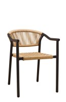 Vorschau: Xona Creme Outdoorstuhl mit Aluminiumgestell und Textil-Geflecht für den Gastronomieeinsatz Vorschau: Xona Creme Outdoorstuhl mit Aluminiumgestell und Textil-Geflecht für den Gastronomieeinsatz