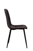 Polsterstuhl Derri Toreador-801 – dunkler Stuhl mit Kassettensteppung und schwarzem Metallgestell für Gastronomie Polsterstuhl Derri Toreador-801 – dunkler Stuhl mit Kassettensteppung und schwarzem Metallgestell für Gastronomie