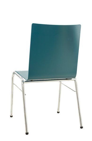 Konferenzstuhl Eruno-300 Buche natur, verchromtem Metallgestell, stapelbar Beizton: AZ3 (auf Anfrage) Rückansicht