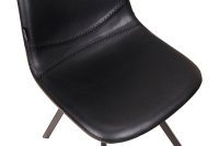 Vorschau: Polsterstuhl Jones Antique Black mit Kunstlederbezug in Schwarz und pulverbeschichtetem Metallgestell Vorschau: Polsterstuhl Jones Antique Black mit Kunstlederbezug in Schwarz und pulverbeschichtetem Metallgestell