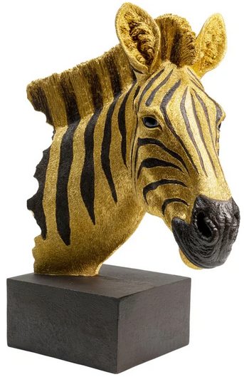 Deko Objekt Zebra Gold