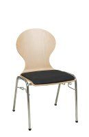 Konferenzstuhl Eruno-110 mit Sitzpolster, verchromtem Metallgestell, stapelbar Konferenzstuhl Eruno-110 mit Sitzpolster, verchromtem Metallgestell, stapelbar
